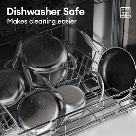 COOKER KING cookware with non-toxic ceramic coating for healthy cooking options.