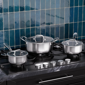 COOKER KING one-and-a-half quart saucepan with ceramic nonstick for easy release