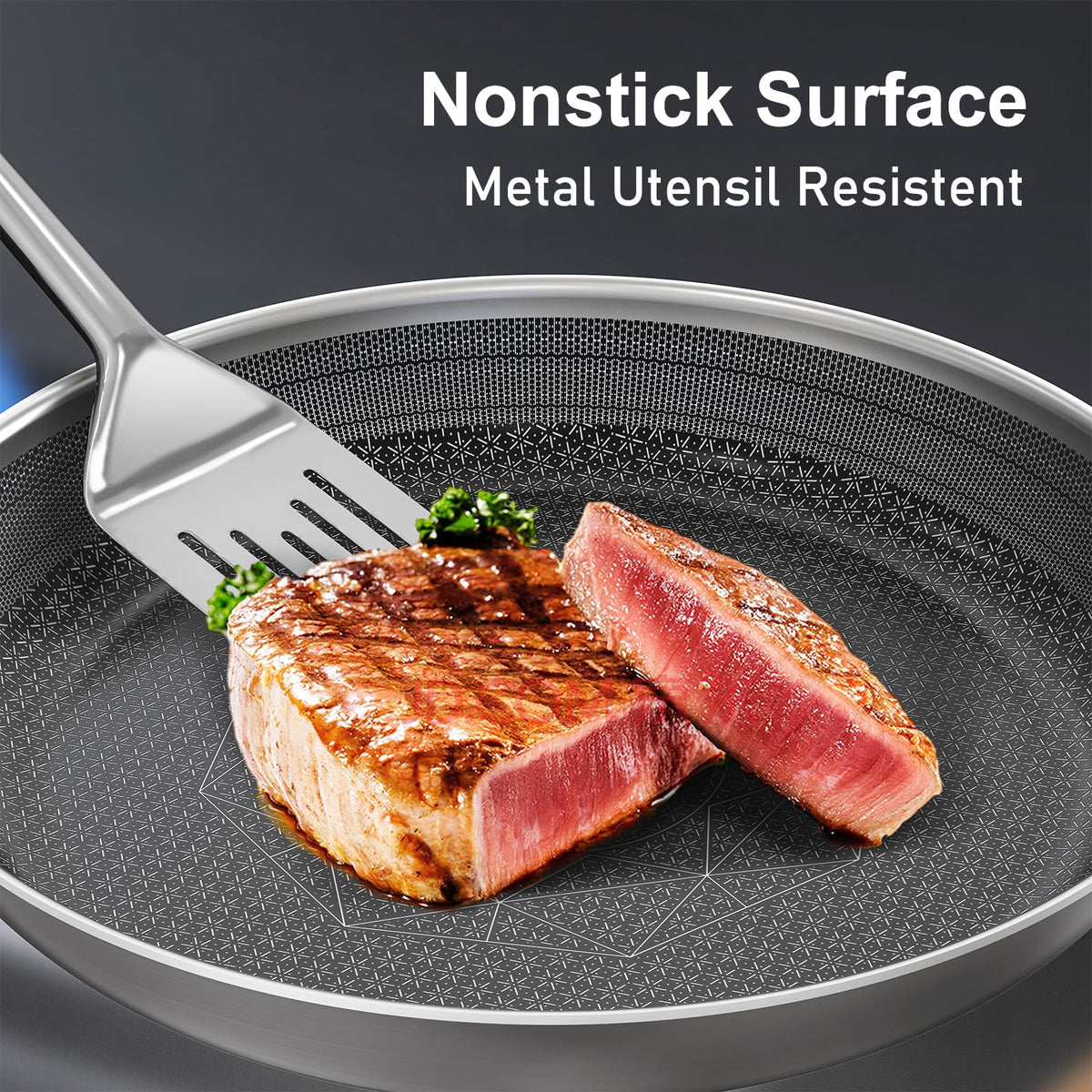 COOKER KING 10-inch frying pan delivers even heat across the surface.