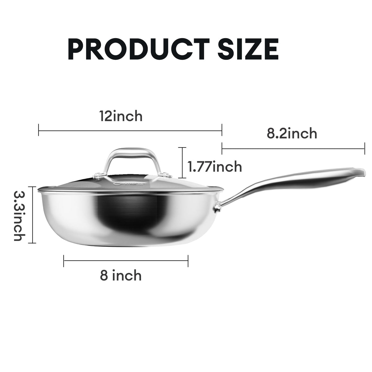 Cooker King stay-cool handle and glass lid enable safe monitoring