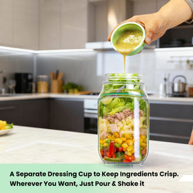 COOKERAA freezer-safe meal prep jar for storing prepped ingredients