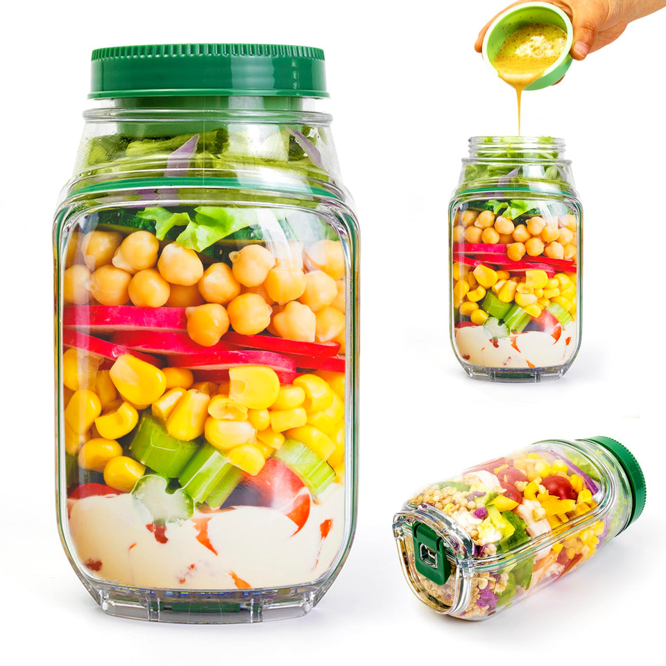 COOKERAA Salad To Go side-opening jar for quick lunches on the move