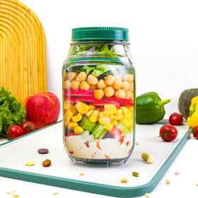COOKERAA side opening lid converts to a bowl for tossing salads