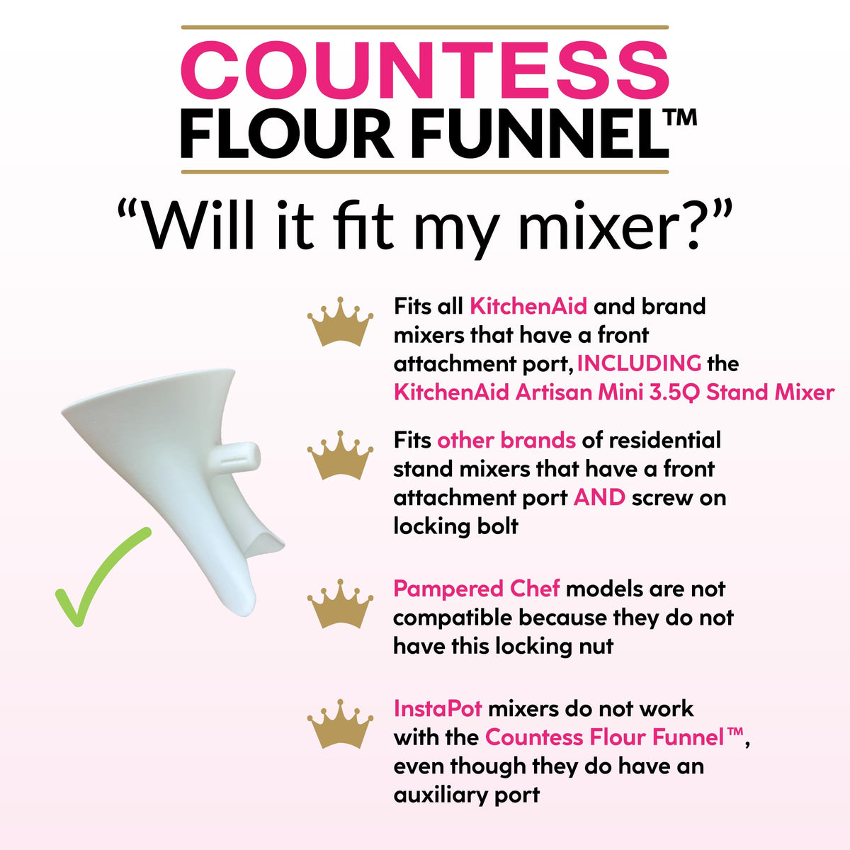 The Cookie Countess funnel is top-shelf dishwasher safe for cleanup.