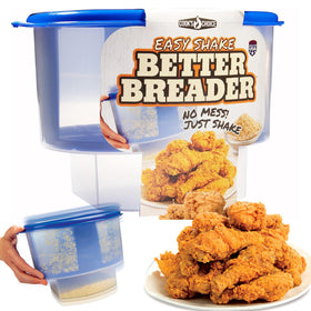 COOK'S CHOICE Breader Bowl in action for even breading of meats and vegetables