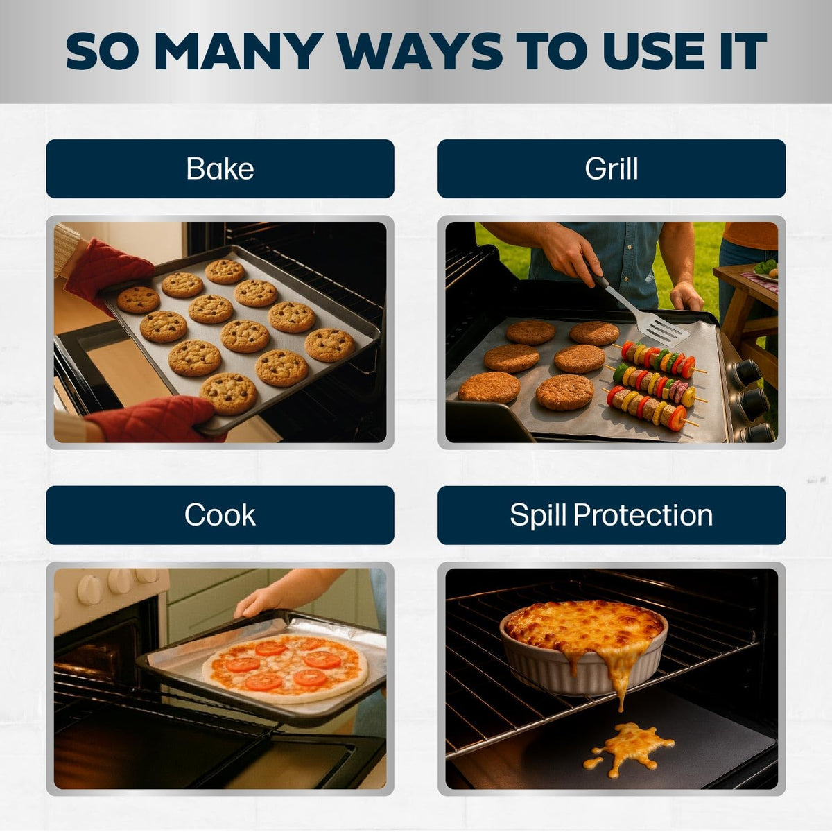Cooks Innovations BPA and PFOA-free materials ensure safe baking