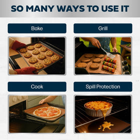 Cooks Innovations works in gas, convection, and toaster ovens for flexible use.