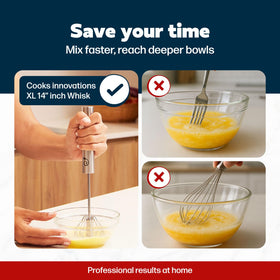 Cooks Innovations dishwasher-safe hand mixer for easy cleanup after whipping