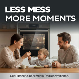 Cooks Innovations heat-resistant oven mat protects from spills and splatters.
