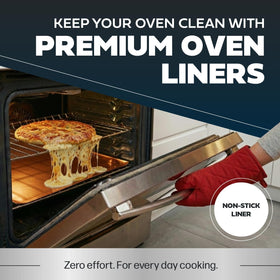 Cooks Innovations oven liner is trim-to-fit for precise placement in any oven.