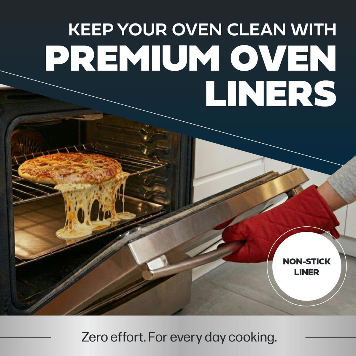 Cooks Innovations oven mat can be trimmed to fit any oven precisely