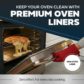 Cooks Innovations oven mat can be trimmed to fit any oven precisely