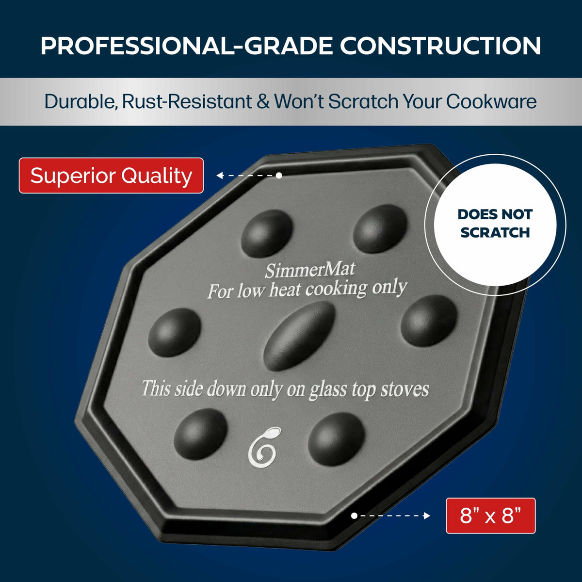 SimmerMat diffuser for soups and casseroles with even warmth