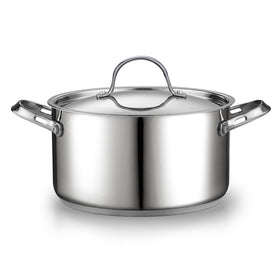 Cooks Standard 6qt stockpot base shows sturdy construction for even cooking.
