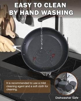 Cooks Standard 8-Inch pan browning surface ideal for eggs and small saute.