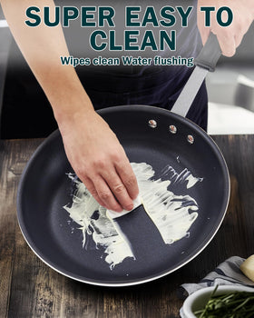 Cooks Standard pan is oven-safe up to 400°F for finishing dishes.