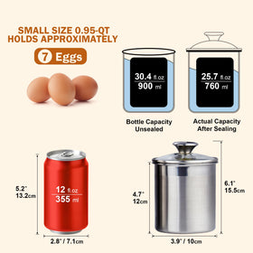 Cooks Standard 1.6 qt stainless steel canister with lid for organized coffee storage