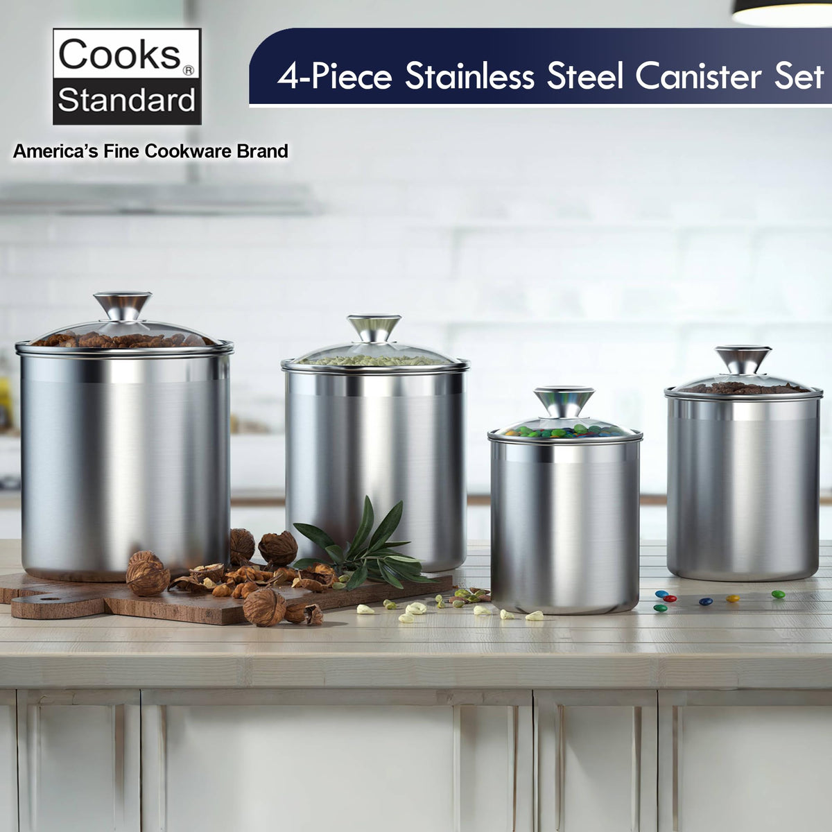 Cooks Standard tea storage canister preserving aroma and flavor