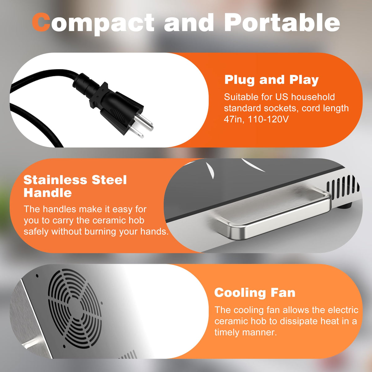 Cooksir compact design fits small kitchens and apartments.