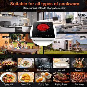 Cooktao all-cookware compatibility for iron, stainless steel, aluminum, and more.