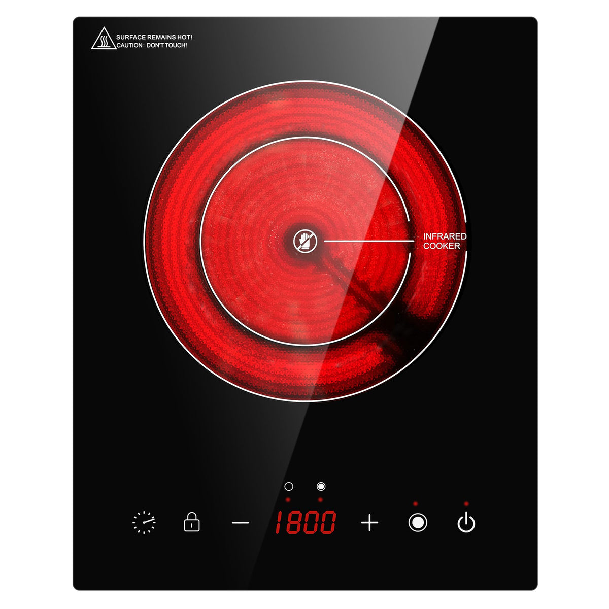 Cooktao dual-coils inside design delivers steady heat across pots and pans.