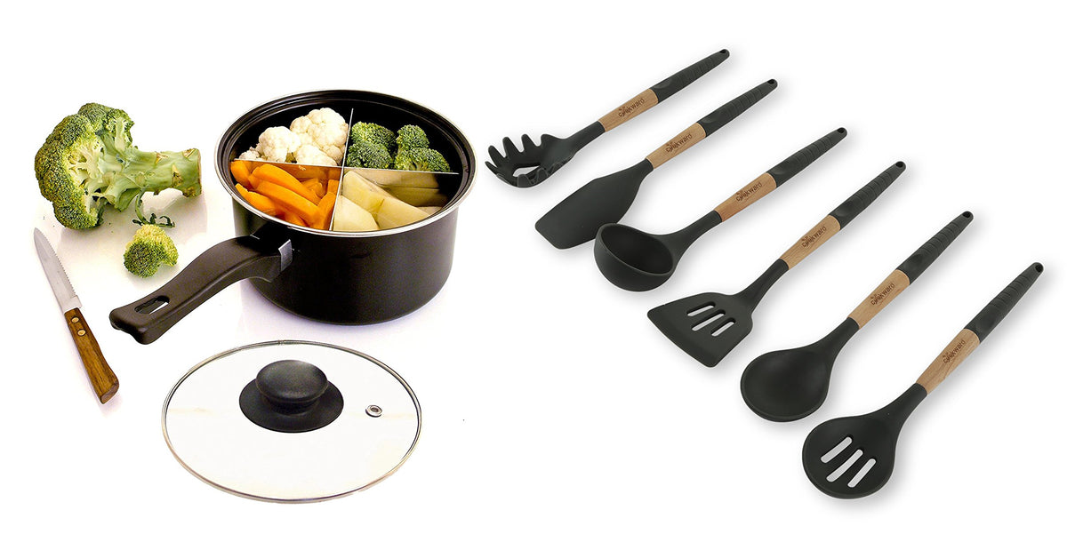 Cookward wood-handled silicone set combines style and practicality