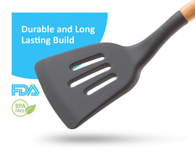 Cookward silicone spatula designed for nonstick pans and smooth flipping