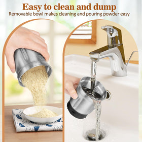 Cool Knight grinder in action delivering consistent powder for spices and herbs