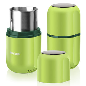 COOL KNIGHT herb grinder with visual lid control for precise grinding.