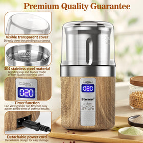 Cool Knight grinder with removable stainless bowl for easy cleaning