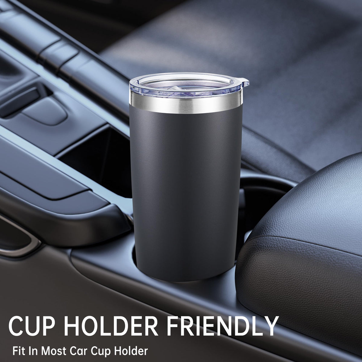 Cool Yoleb 20oz tumbler in vibrant powder-coated color for personalization.
