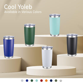 Cool Yoleb 20oz tumbler ideal for daily use at work, travel, or home.