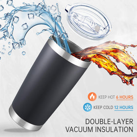 Cool Yoleb 20oz tumbler with double-wall insulation keeps drinks at stable temperatures.