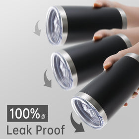 Cool Yoleb 20oz tumbler showing insulation performance for hot and cold drinks.