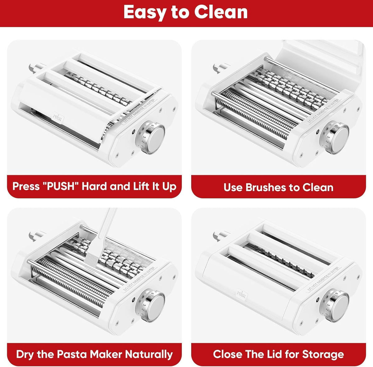 Coolcook cleaning brush for thorough pasta machine hygiene