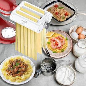 Coolcook fettuccine cutter for even ribbon pasta textures