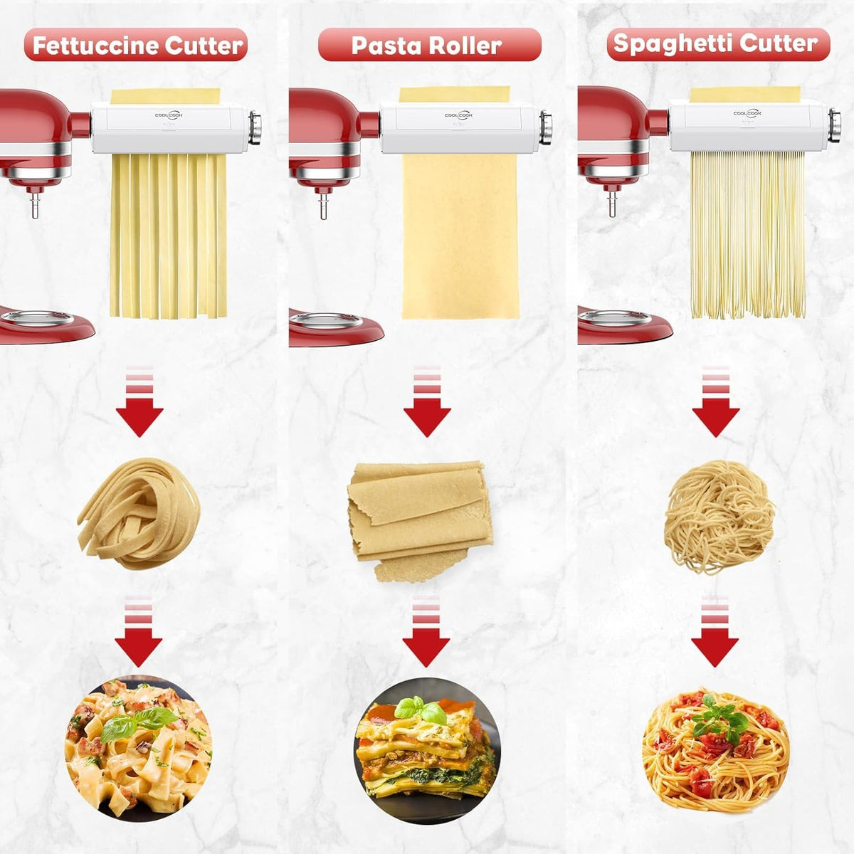 Coolcook lasagna cutter creates even sheets for layered lasagna