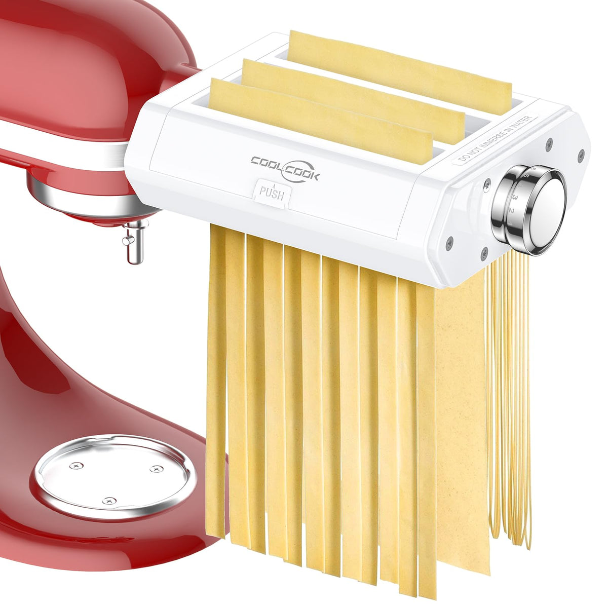 Coolcook pasta attachment roller for silky dough sheets in KitchenAid