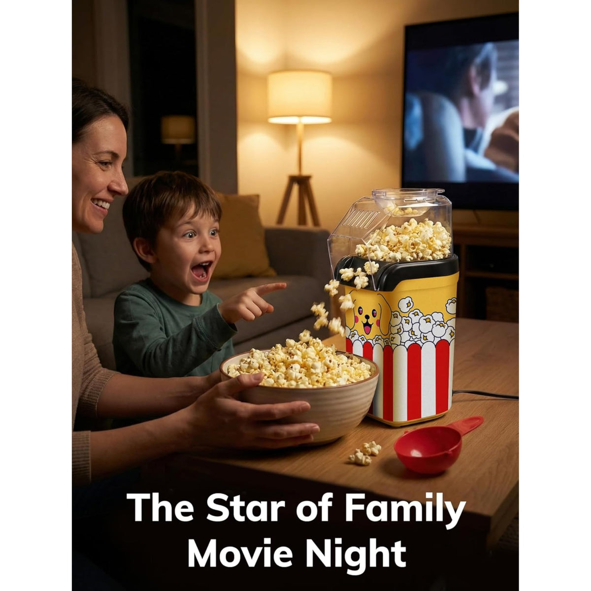 Cooler Concepts oil-free popcorn popper supports lighter snacks.