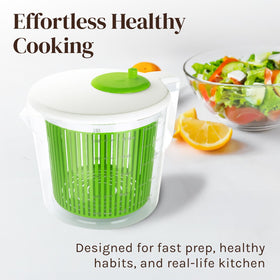 Cooler Kitchen clear outer bowl with measuring marks for portions and pouring.