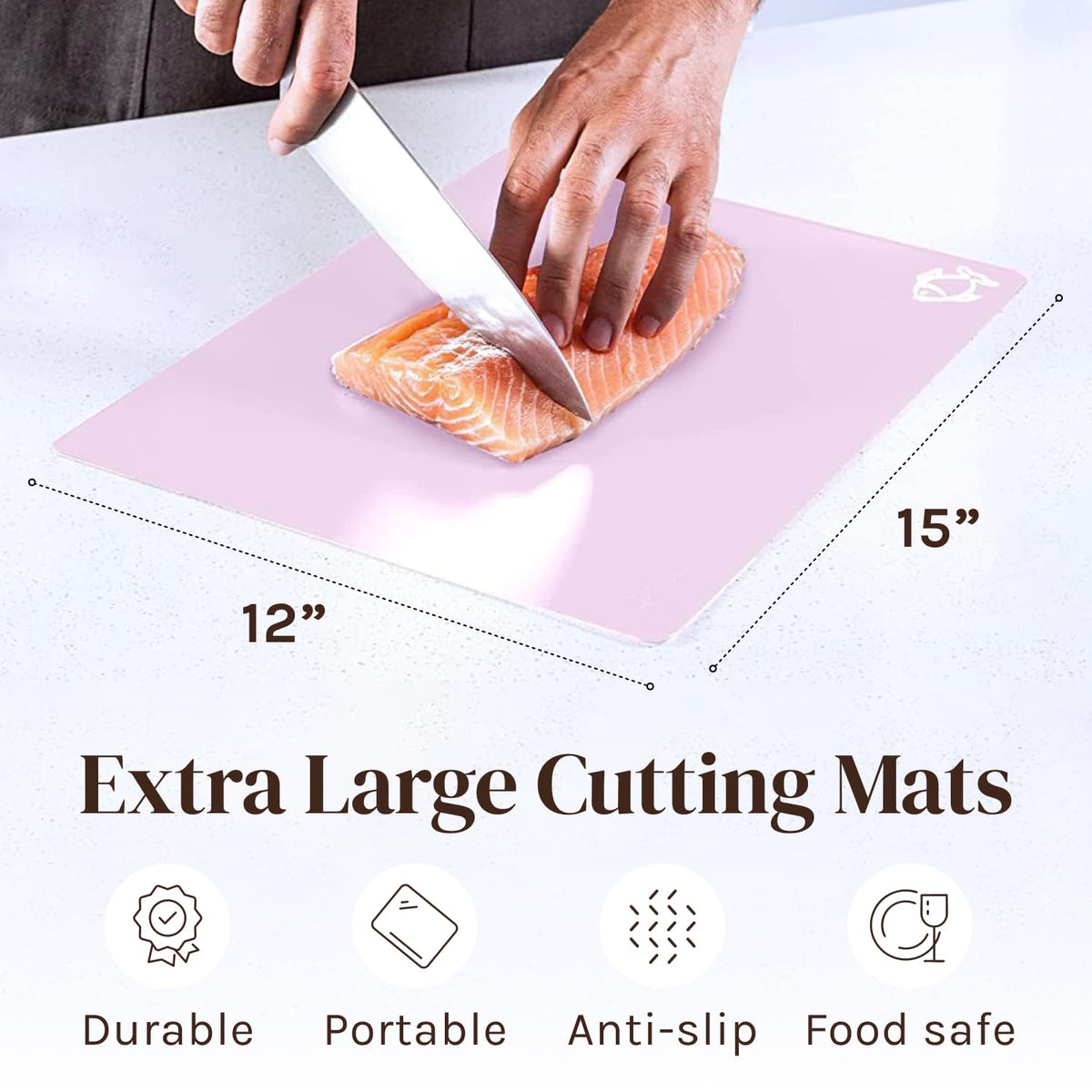 Cooler Kitchen cutting mats are dishwasher safe for quick cleanup.