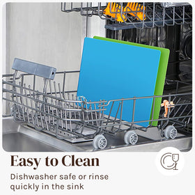 Cooler Kitchen six-mat set keeps prep surfaces organized.
