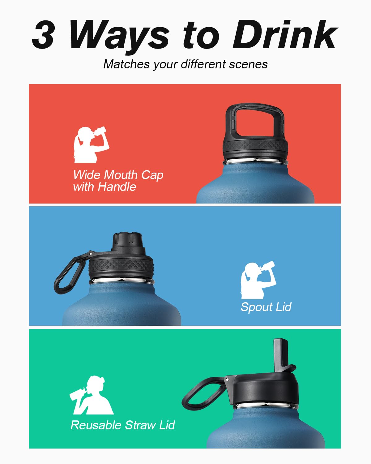 Coolflask anti-sweat coating keeps hands dry during workouts and commutes.