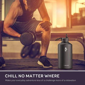 Coolflask anti-sweat coating keeps hands dry during workouts.