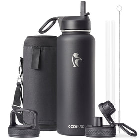 Coolflask 40 oz front view highlights durable stainless steel hydration on the go