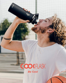 Coolflask 40 oz gym-office-durability shows versatile daily companion
