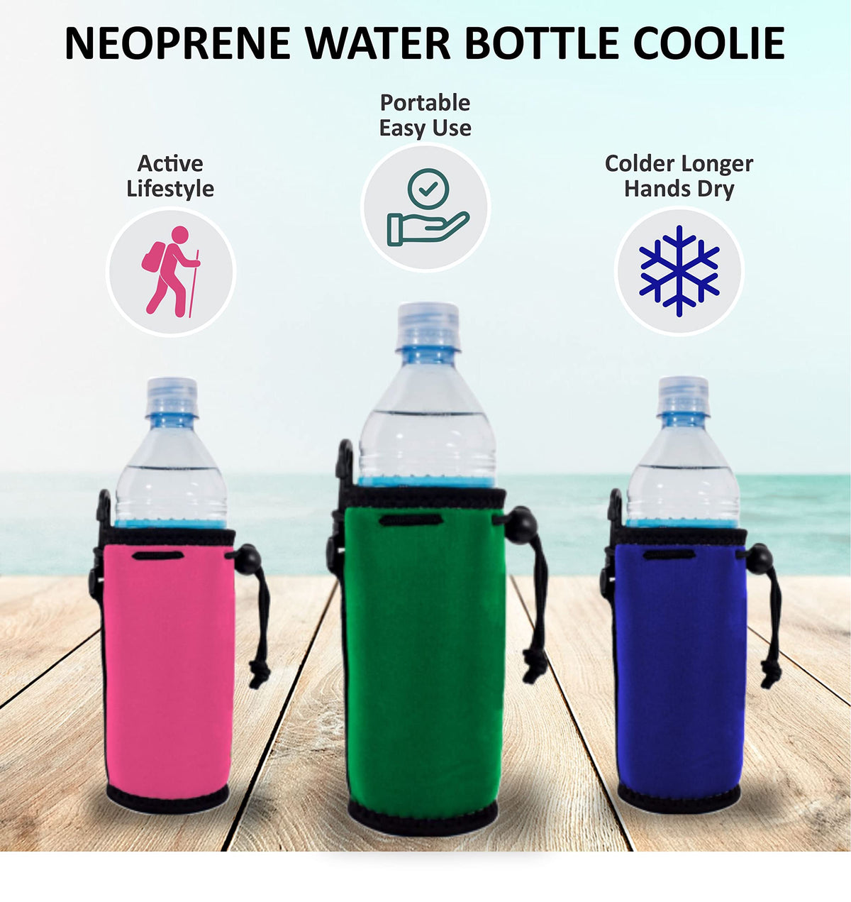 Coolie Junction dense neoprene 1/8-inch thickness cushions bottles on impact.