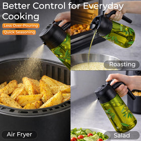 COOLMI food-grade glass dispenser safe for vegetable oils