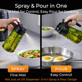 COOLMI olive oil sprayer with precise 0.2 g per press