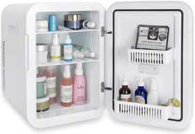 Cooluli 20L mini fridge glass-front door adds modern style